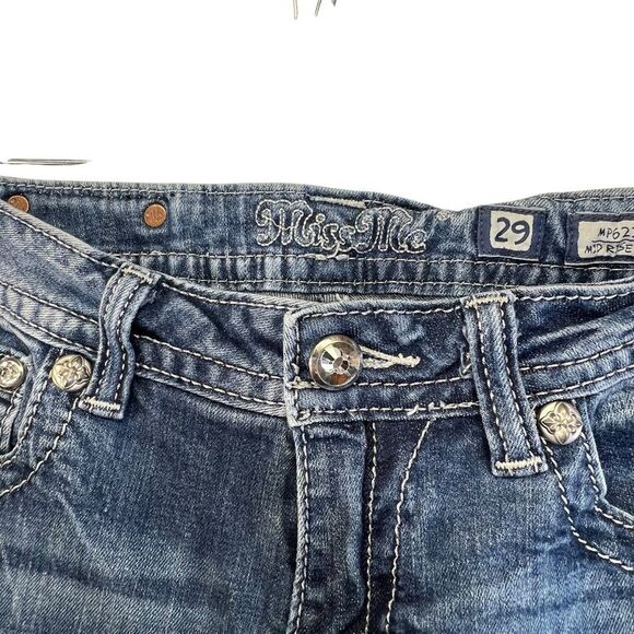 MissMe cross MP6224B Mid Rise Boot Size 29 Distressed ** missing a gem - Picture 9 of 16